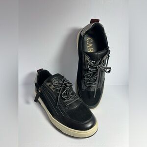 Carmela Leather Sneakers | Made in Spain | Black Platform Comfort Shoes | EU 39